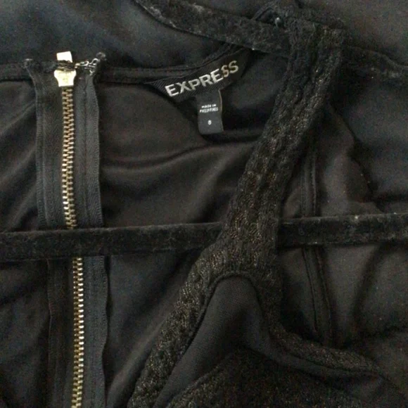 Black and gold glitter homecoming wedding party dress - Picture 6 of 6